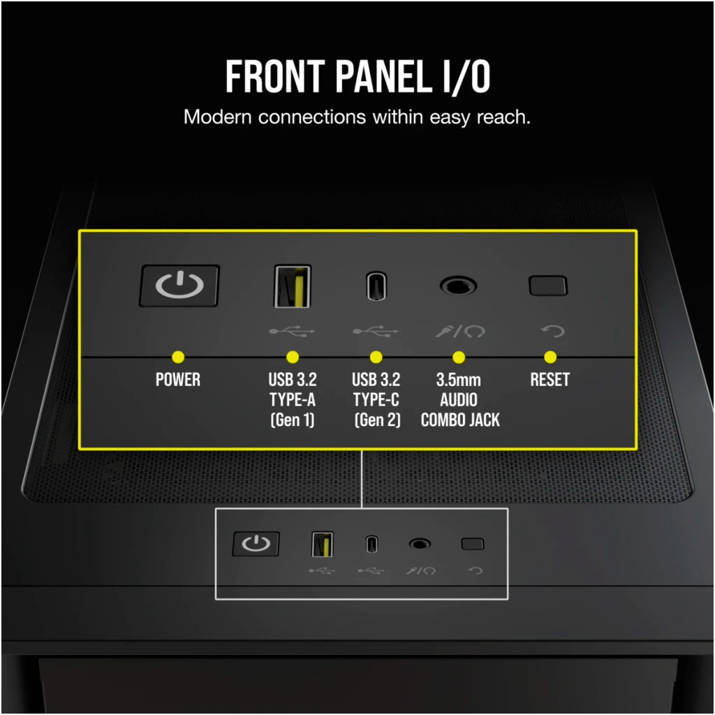 Корпус Corsair iCUE 4000D RGB Airflow Black (CC-9011240-WW) - зображення 6