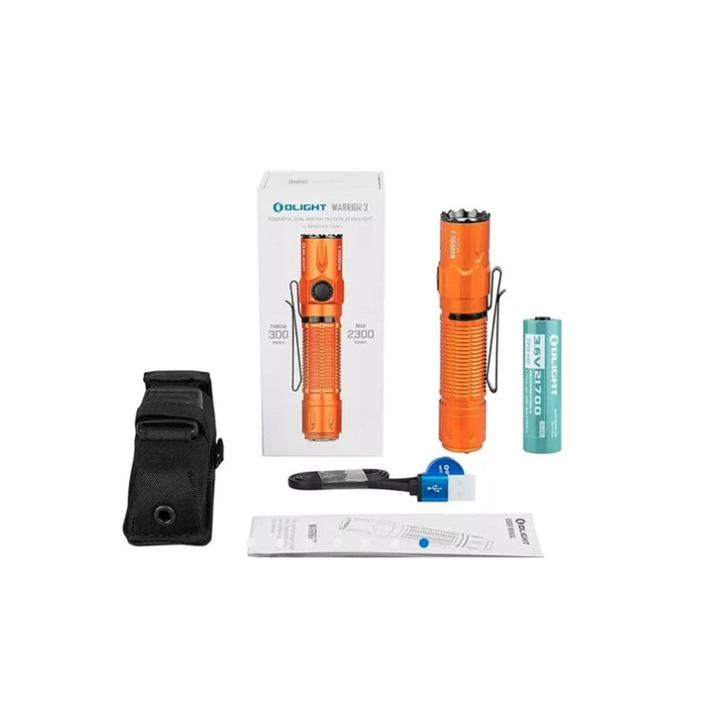 Ліхтар Olight Warrior 3 Orange (2370.35.14) - зображення 7