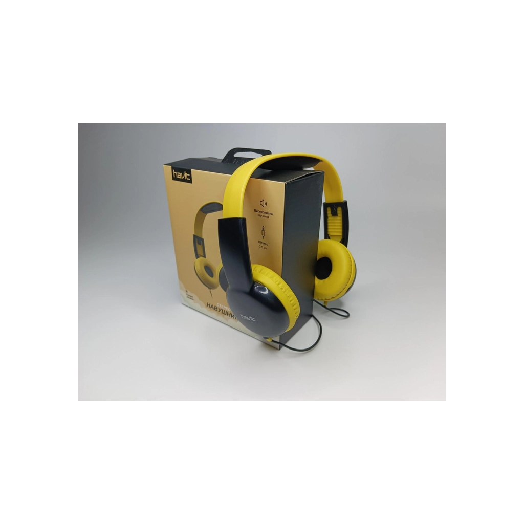 Навушники Havit HV-H211d Yellow/Black (HV-H211d) - зображення 3