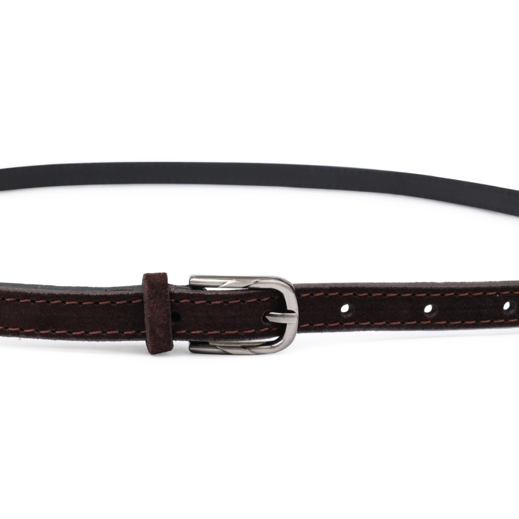 Ремінь Vintage Замшевий жіночий Темно-коричневий (20757) - зображення 6