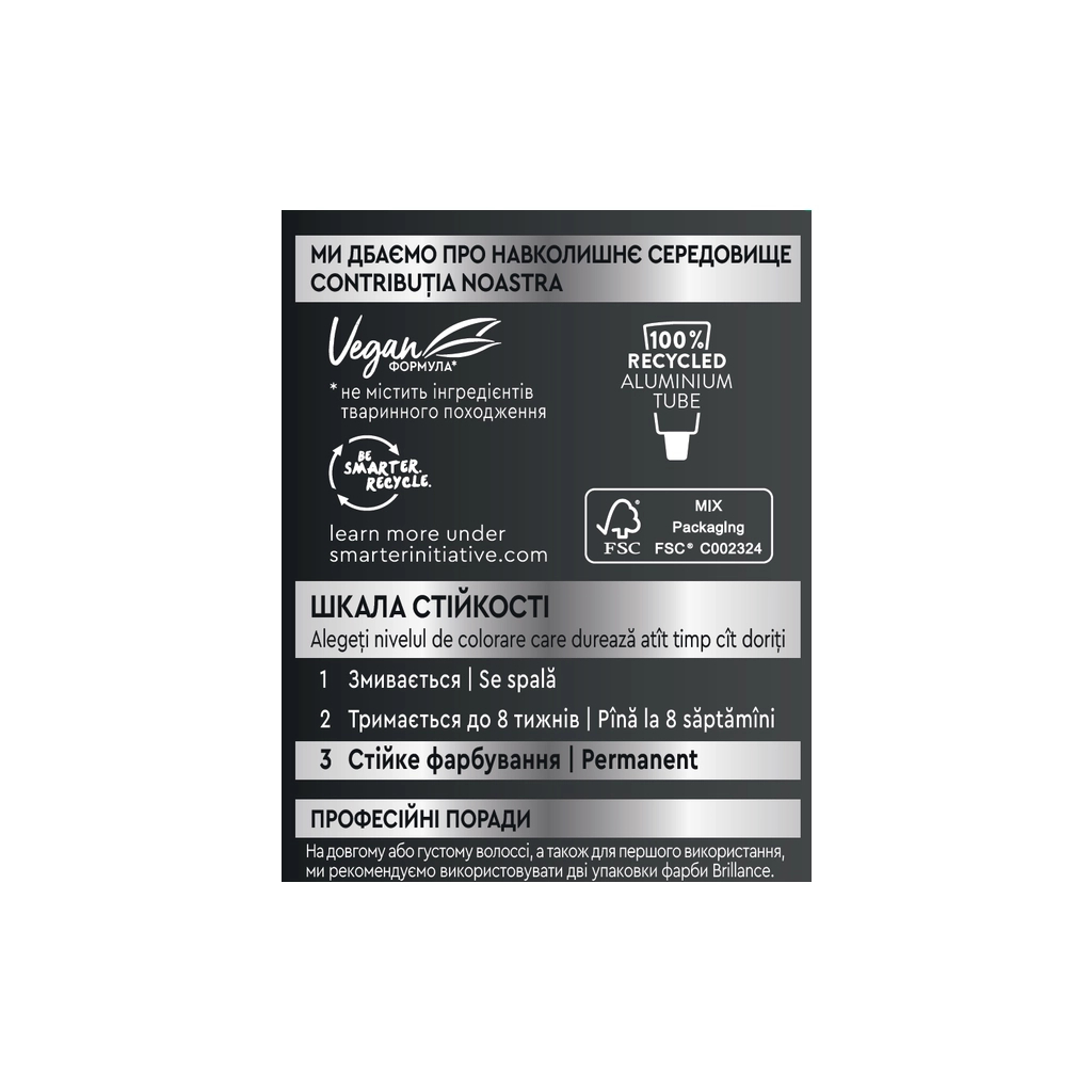 Фарба для волосся Brillance 891-Синьо-чорний 142.5 мл (4015000509848) - изображение 4