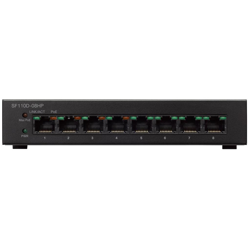 Комутатор мережевий Cisco SF110D-08HP-EU - зображення 1
