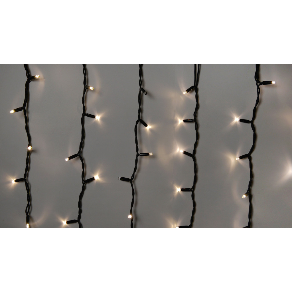 Гірлянда Delux ICICLE flash 108LED 2 х 1 м теплий білий / чорний IP44 EN (90012947) - зображення 1