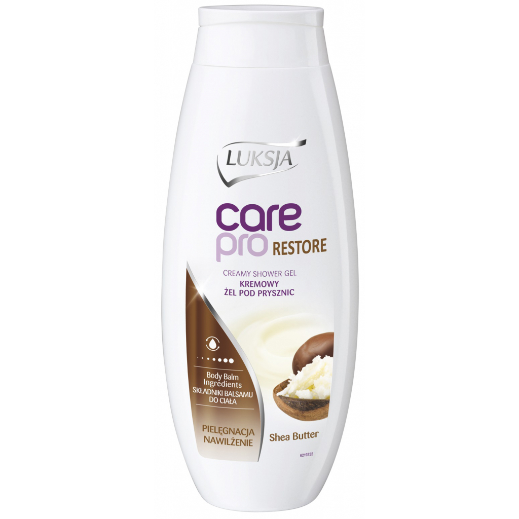Гель для душу Luksja Care Pro Restore з олією Ши 500 мл (5900998005313) - зображення 1