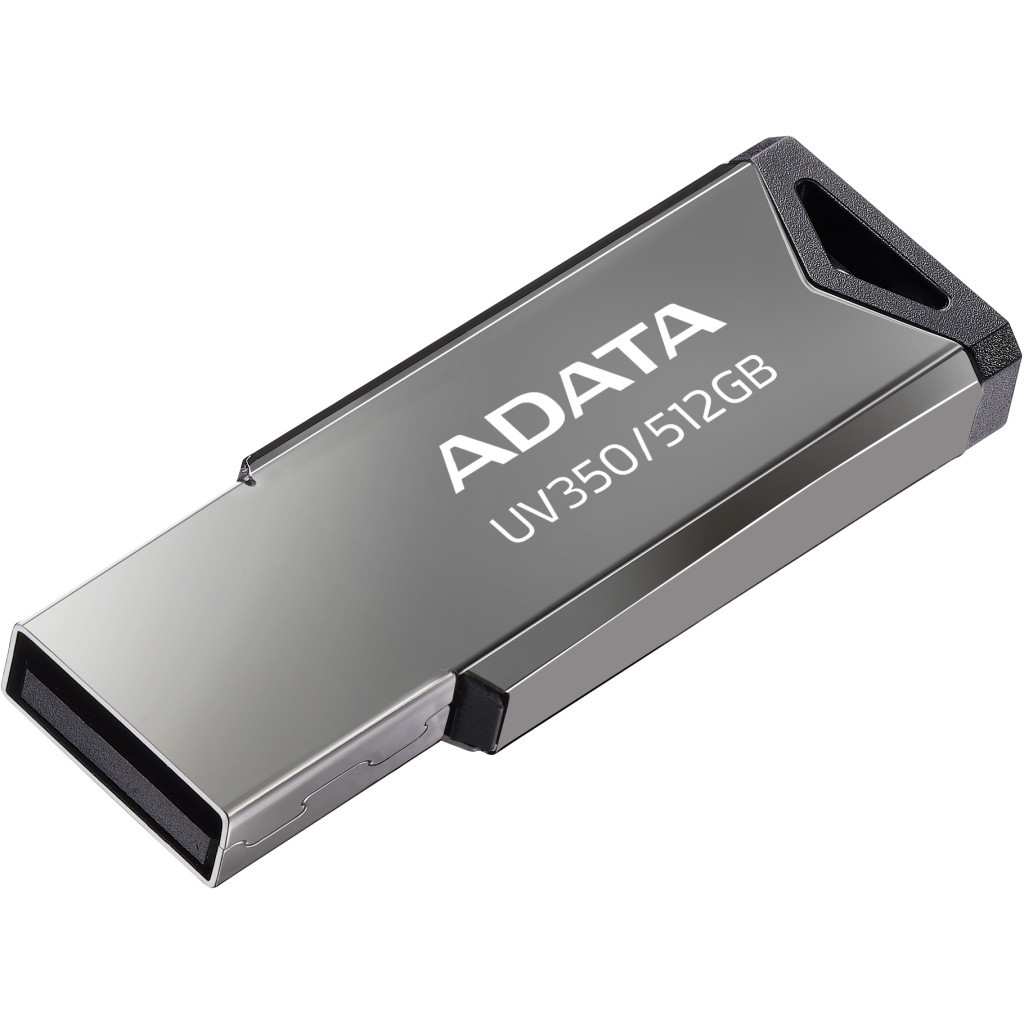 USB флеш накопичувач ADATA 512GB UV350 Metallic USB 3.2 (AUV350-512G-RBK) - зображення 1