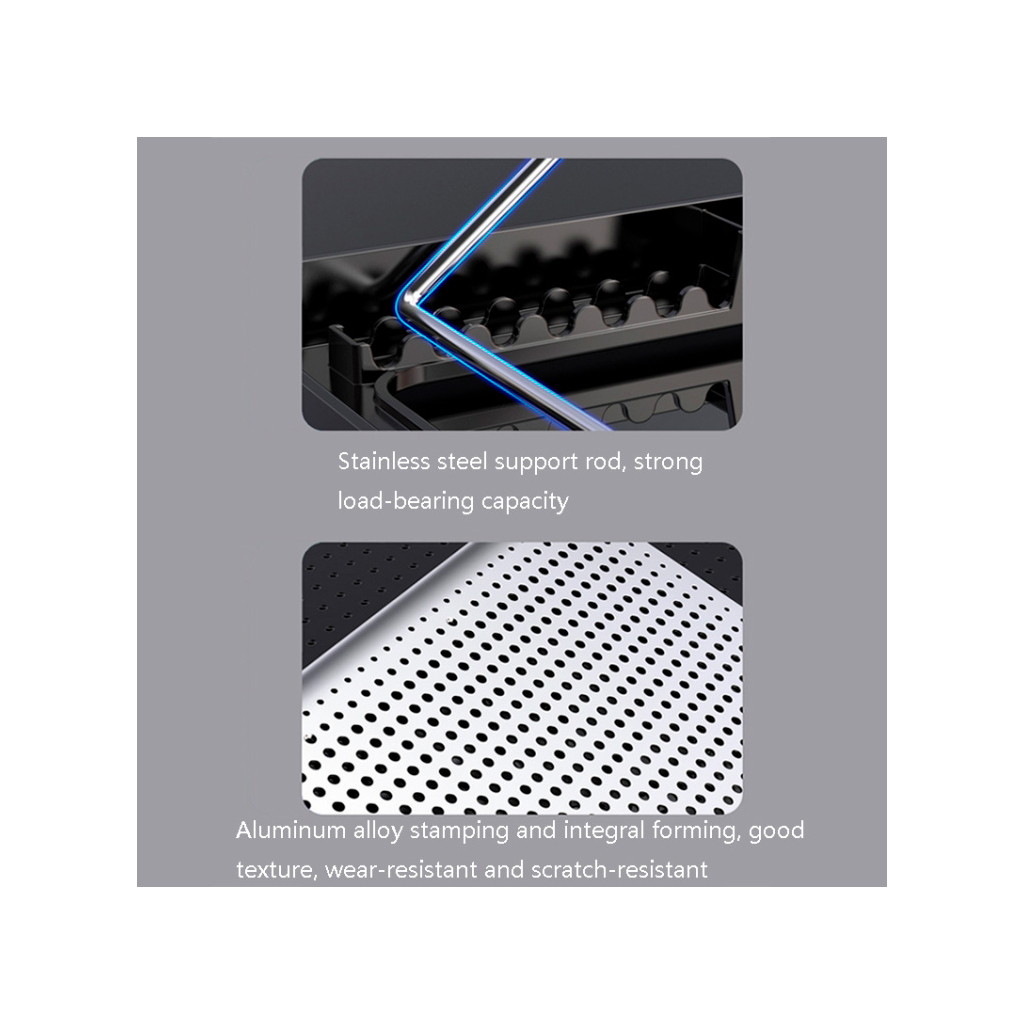 Підставка до ноутбука IceCoorel 10-15.6", 6*60mm 580 RPM, 2*USB, 350x225x26mm, Silver (A19) - зображення 6