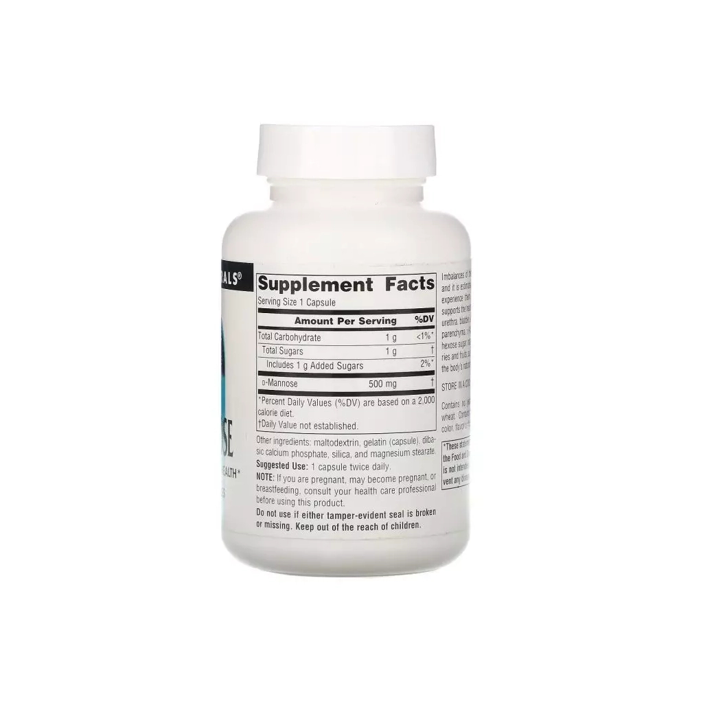 Вітамінно-мінеральний комплекс Source Naturals D-Манноза 500мг, 60 капсул (SNS-02198) - зображення 2