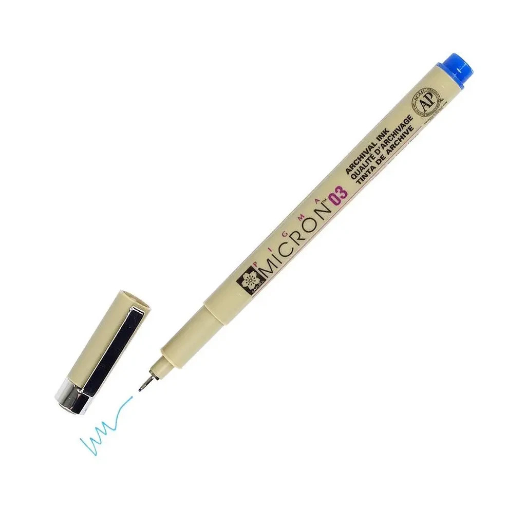 Лайнер Sakura Pigma Micron (0.3) 0,35 мм Синій (084511306394) - изображение 2