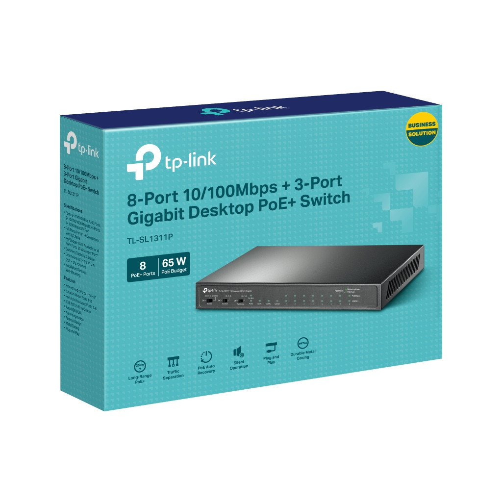 Комутатор мережевий TP-Link TL-SL1311P - изображение 6