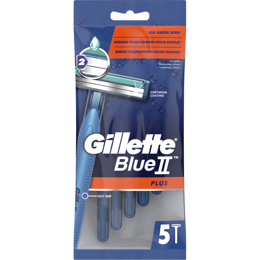 Бритва Gillette одноразовая Blue 2 Plus 5 шт (3014260283254) - зображення 1