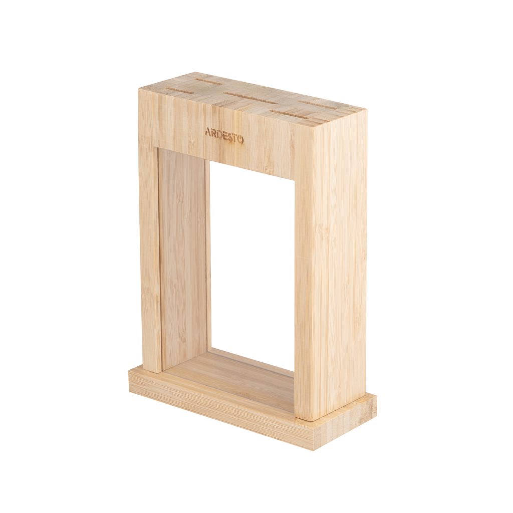 Набір ножів Ardesto Midori, 6 предметів, нержавіюча сталь, пластик, бамбук, коричневий (AR2105GR) - зображення 9