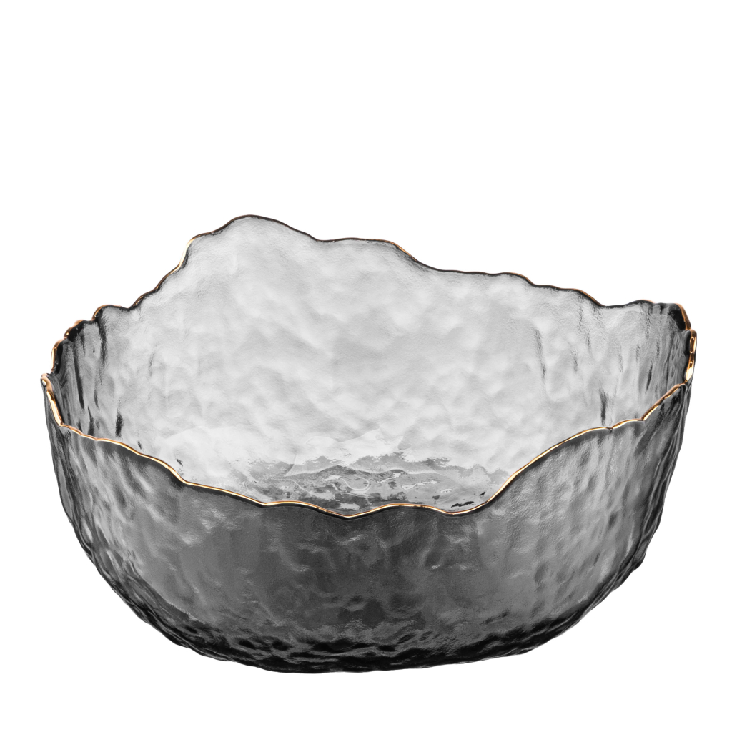 Салатник Ardesto Bell, 16.5см, скло, сірий (AR5006) - зображення 1