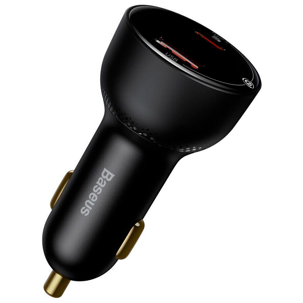 Зарядний пристрій Baseus Superme Digital Display PPS Dual Quick Charger Car Charger black (TZCCZX-01) - изображение 3