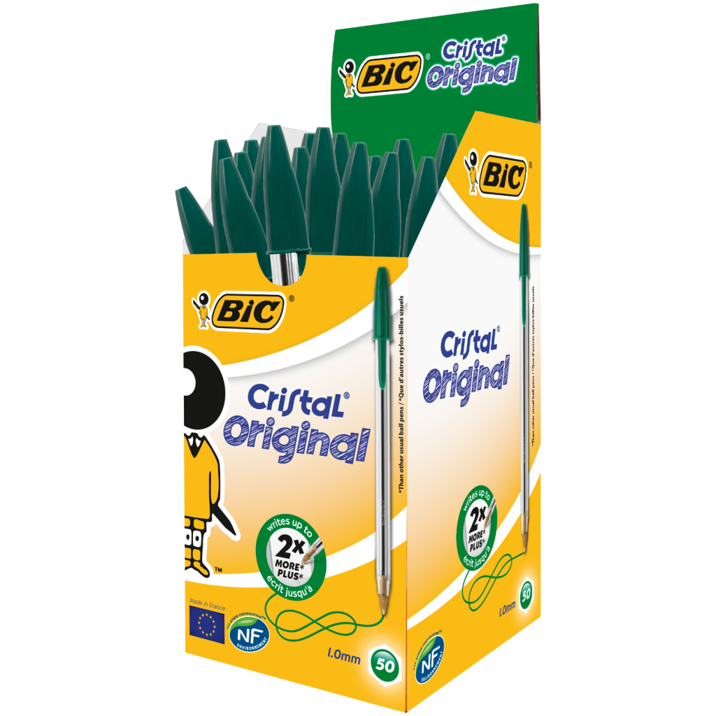 Ручка кулькова Bic Cristal, зелена (bc875976) - зображення 2