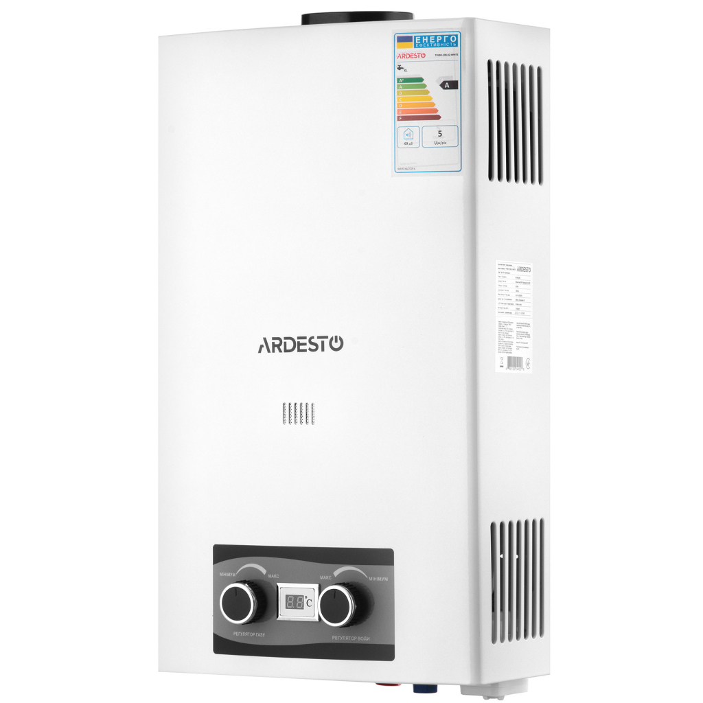 Проточний водонагрівач Ardesto TFGBH-10B-X2-WHITE - зображення 1