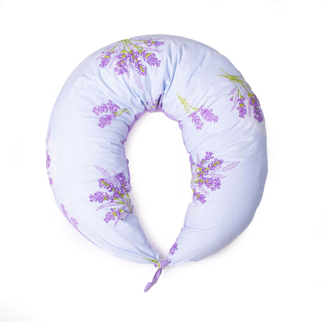 Подушка MirSon для вагітних та годування №8313 Print Line 17-0130 Lavender sea Бязь 30х170х20 см (2200006200383) - зображення 2