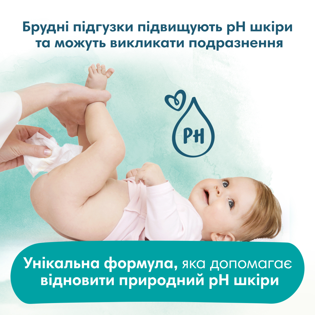 Дитячі вологі серветки Pampers Harmonie Aqua 48 шт (8006540458563) - зображення 7