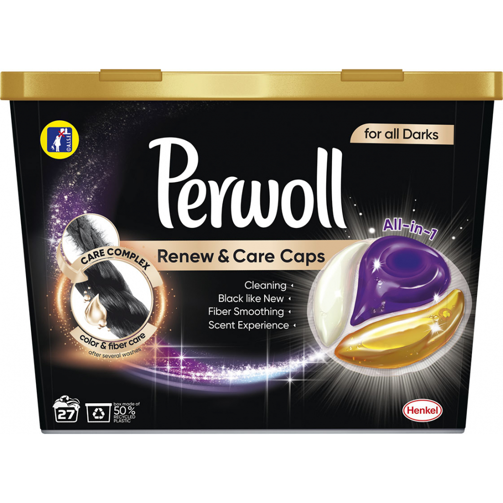 Капсули для прання Perwoll All-in-1 для темних і чорних речей 27 шт. (9000101514537) - зображення 1