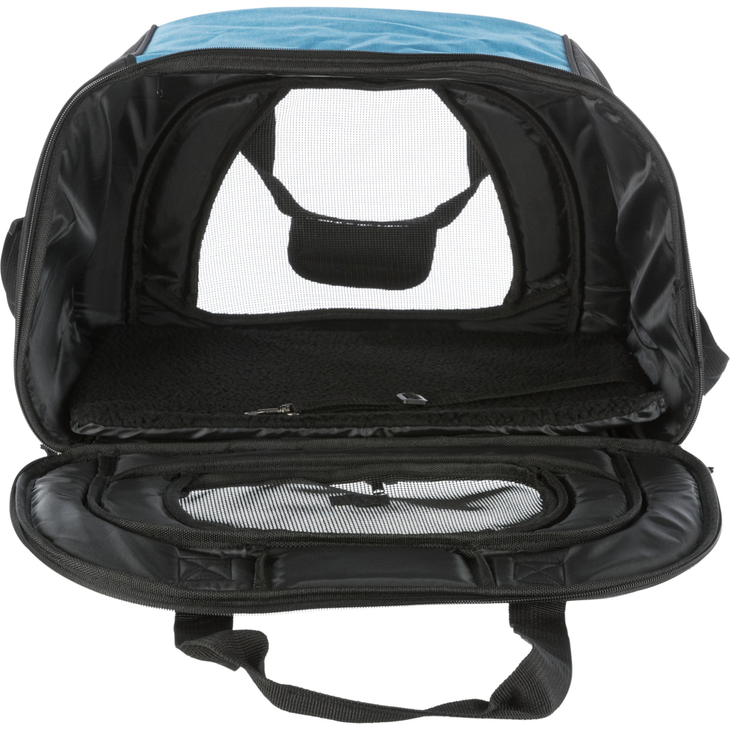 Переноска для тварин Trixie Kilian Carrier 31х32x48 см до 6 кг (чорний з синім) (4047974289525) - зображення 3