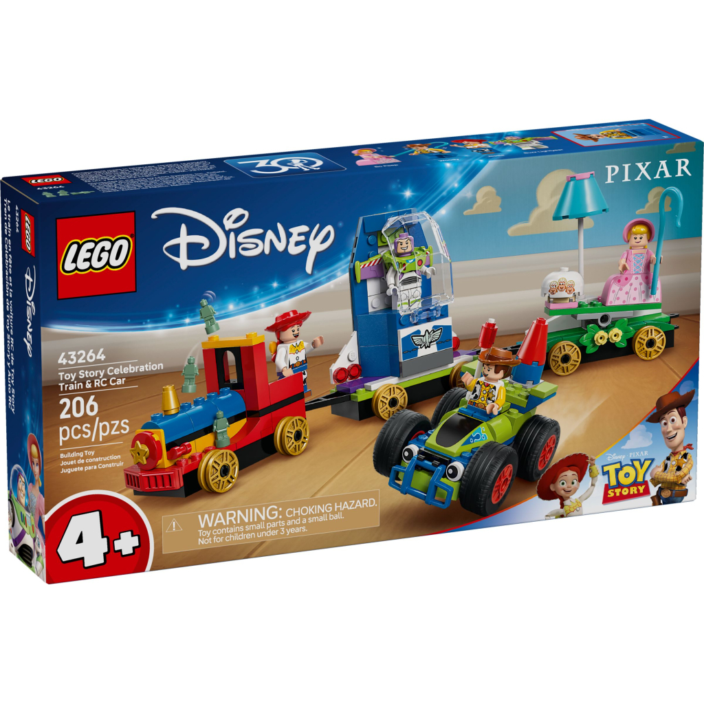 Конструктор LEGO Disney та Pixar Святкування з Історії іграшок: поїзд та авто для гонок (43264) - зображення 1