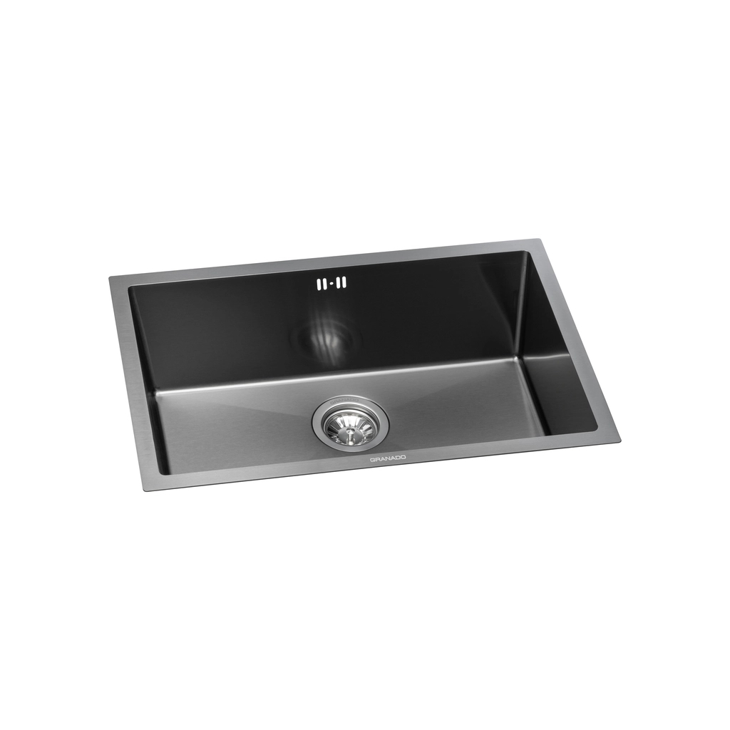 Мийка кухонна GRANADO Under top L STEEL S201 black (GS09201B) - зображення 2