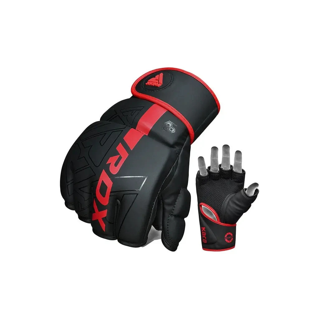 Рукавички для MMA RDX F6 Kara Matte Red Plus S/M (GSR-F6MR-S/M+) - зображення 3