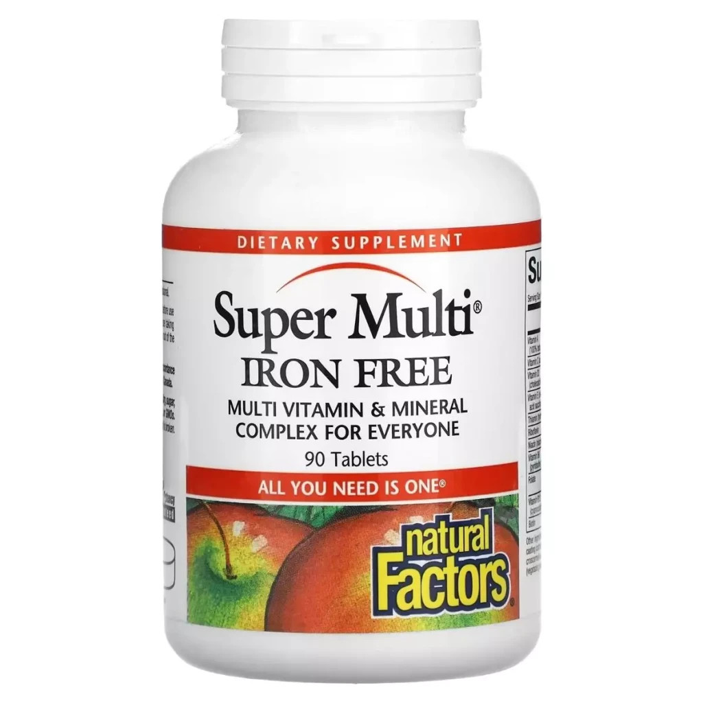 Мультивітамін Natural Factors Супер-Мультивітамін, без заліза, Super Multi, 90 таблеток (NFS-01508) - зображення 1
