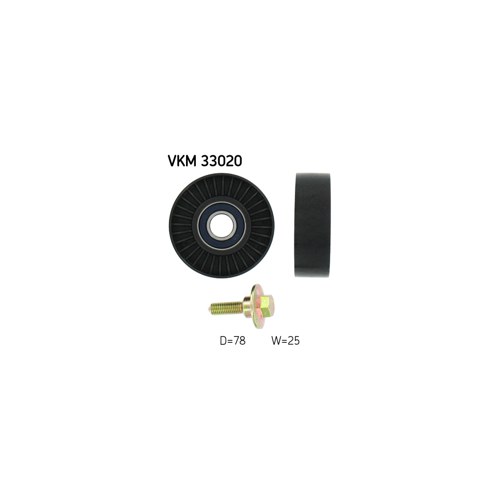 Ролик натягувача ременя SKF VKM 33020 - зображення 1