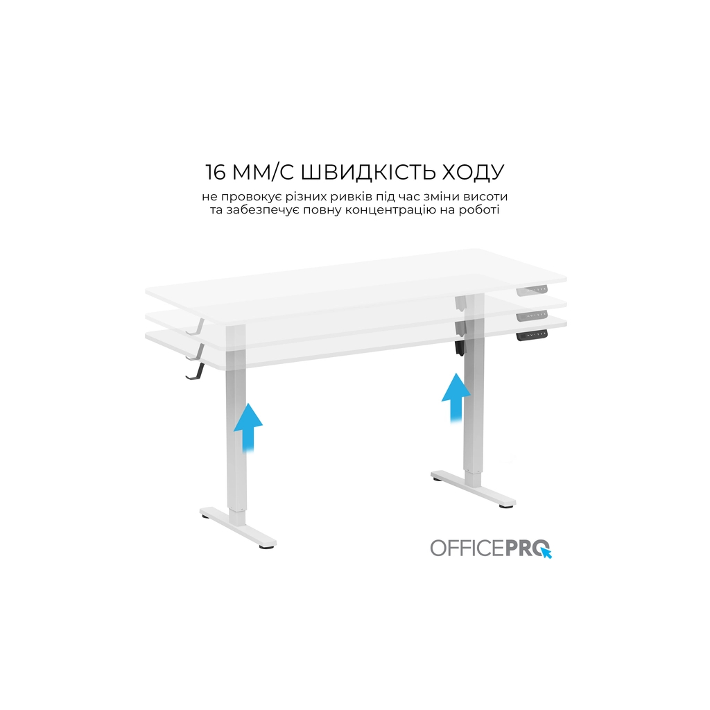 Комп'ютерний стіл OfficePro ODE1670W White (ODE1670W) - изображение 2
