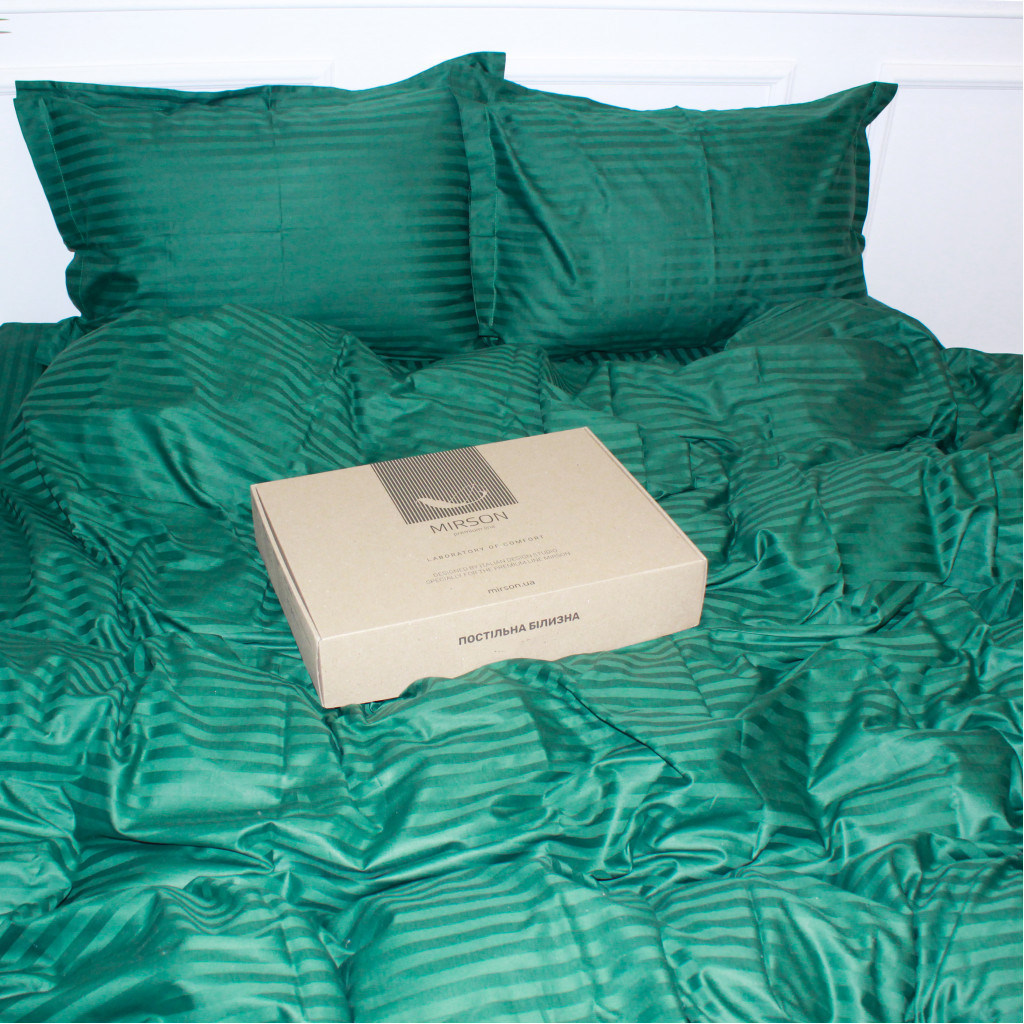 Постільна білизна MirSon Satin 30-0017Green 160х220 Сімейний (2200005254127) - зображення 7