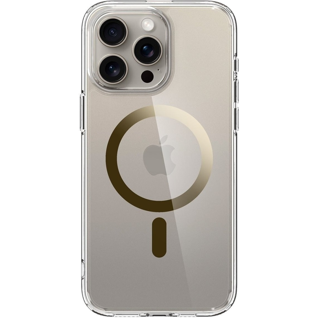 Чохол до мобільного телефона Spigen Apple iPhone 15 Pro Ultra Hybrid MagFit Gold (ACS06718) - зображення 9