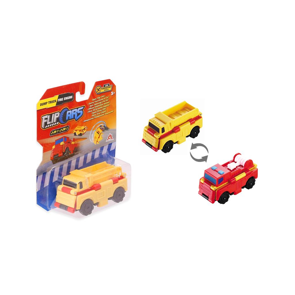 Машина Flip Cars 2 в 1 Самоскид і Пожежний автомобіль (EU463875-07) - зображення 1