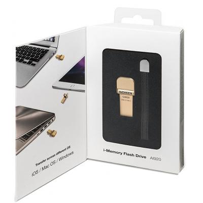 USB флеш накопичувач ADATA 128GB I920 Gold USB 3.1 Gen1/Lightning (AAI920-128G-CGD) - зображення 6