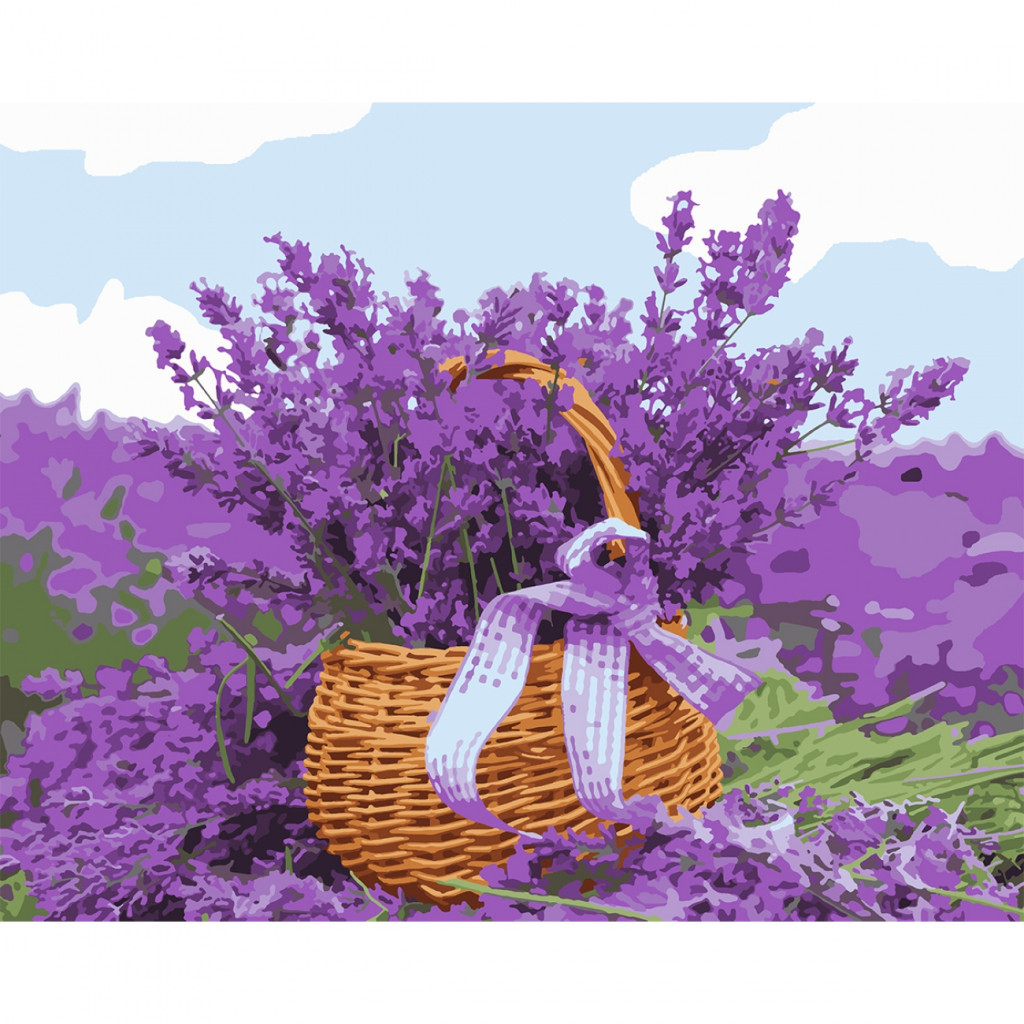 Картина по номерам Santi Лаванда у кошику 40*50 см (954756) - зображення 1