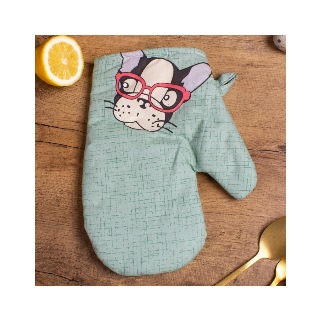 Кухонна прихватка MirSon Набір №7006 бязь прихватка 17х17 см + рукавичка-прихватка 27х17 см (2200006772736) - зображення 3