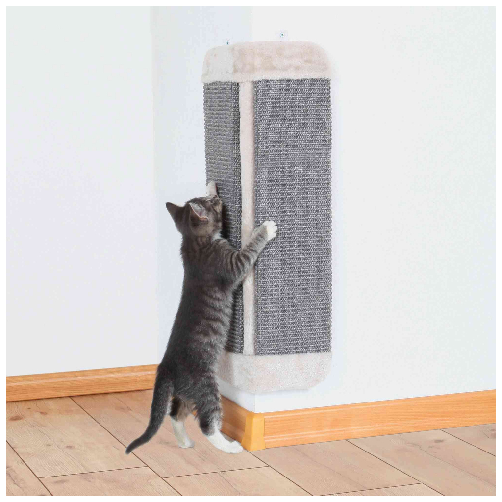 Дряпка (кігтеточка) для котів Trixie кутова 32х60 см (сіра) (4011905434353) - зображення 2