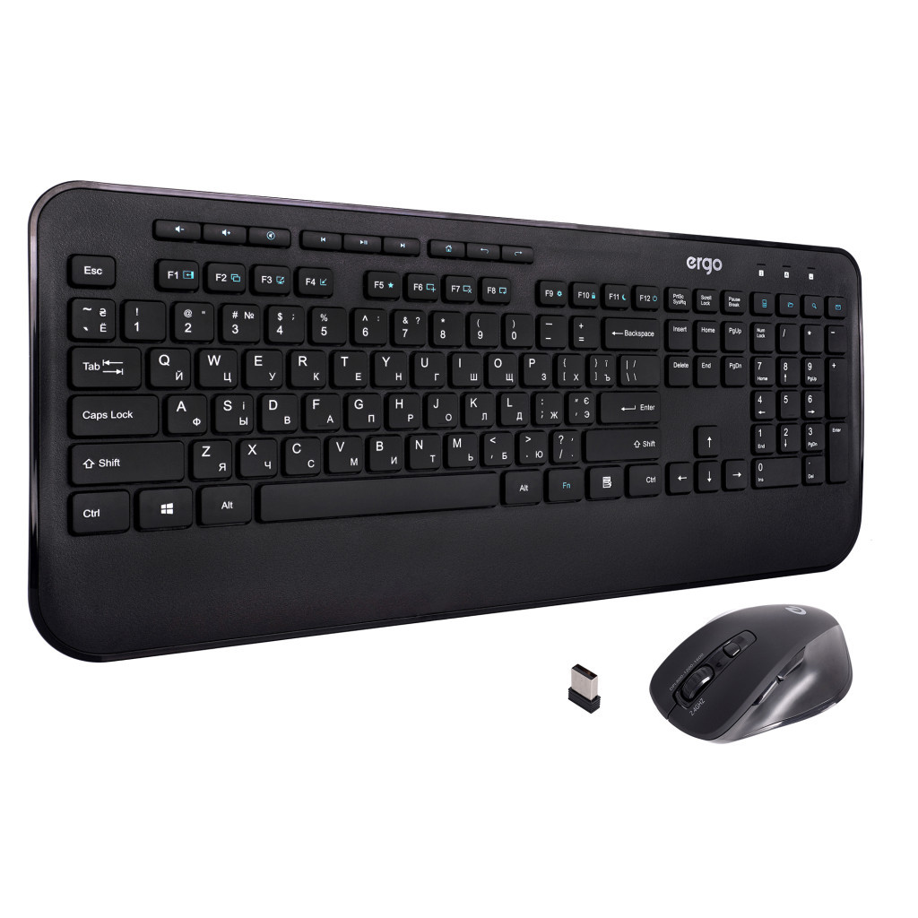 Комплект Ergo KM-710WL Black - зображення 3