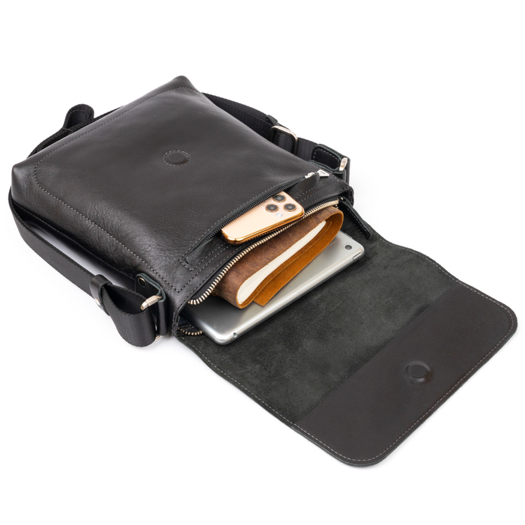 Сумка Grande Pelle У гладкій шкірі Чорна (11333) - зображення 3