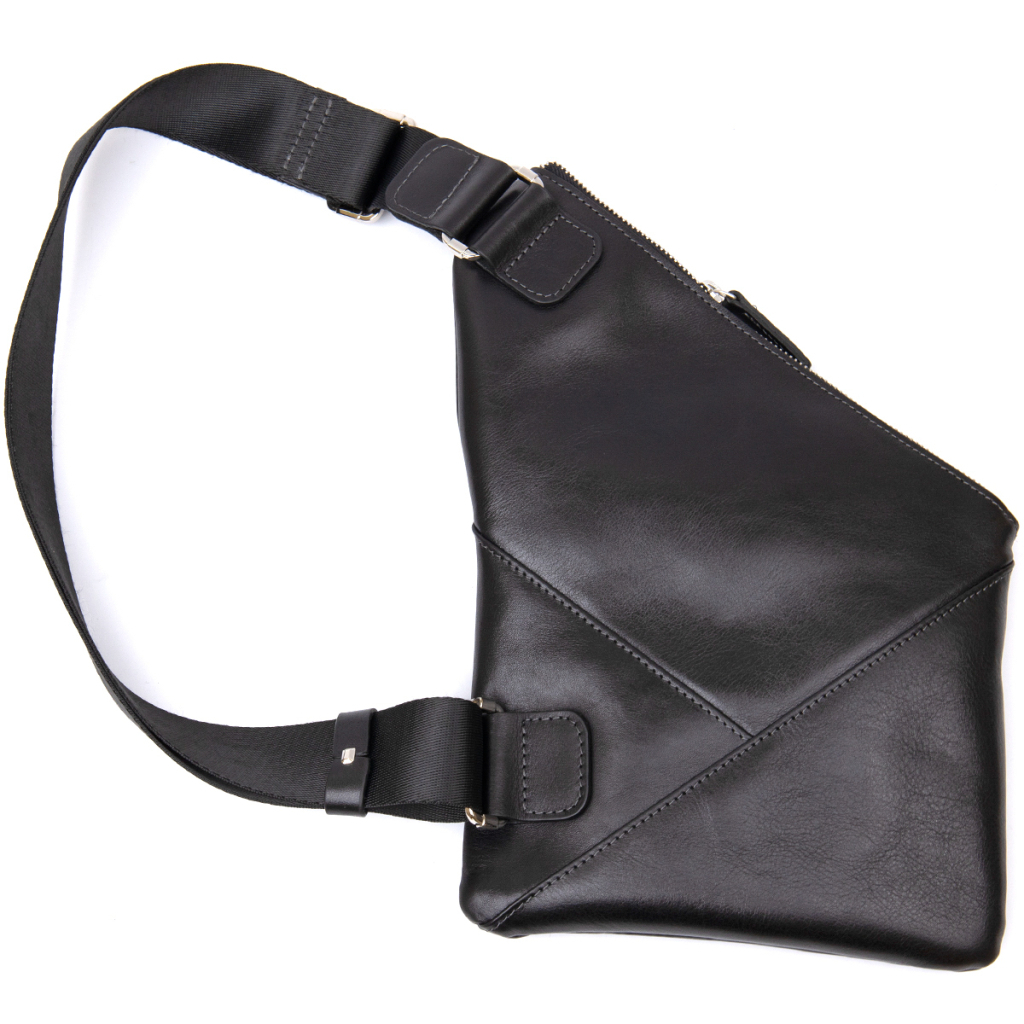 Сумка Grande Pelle Шкіряна через плече Чорна (11439) - зображення 2