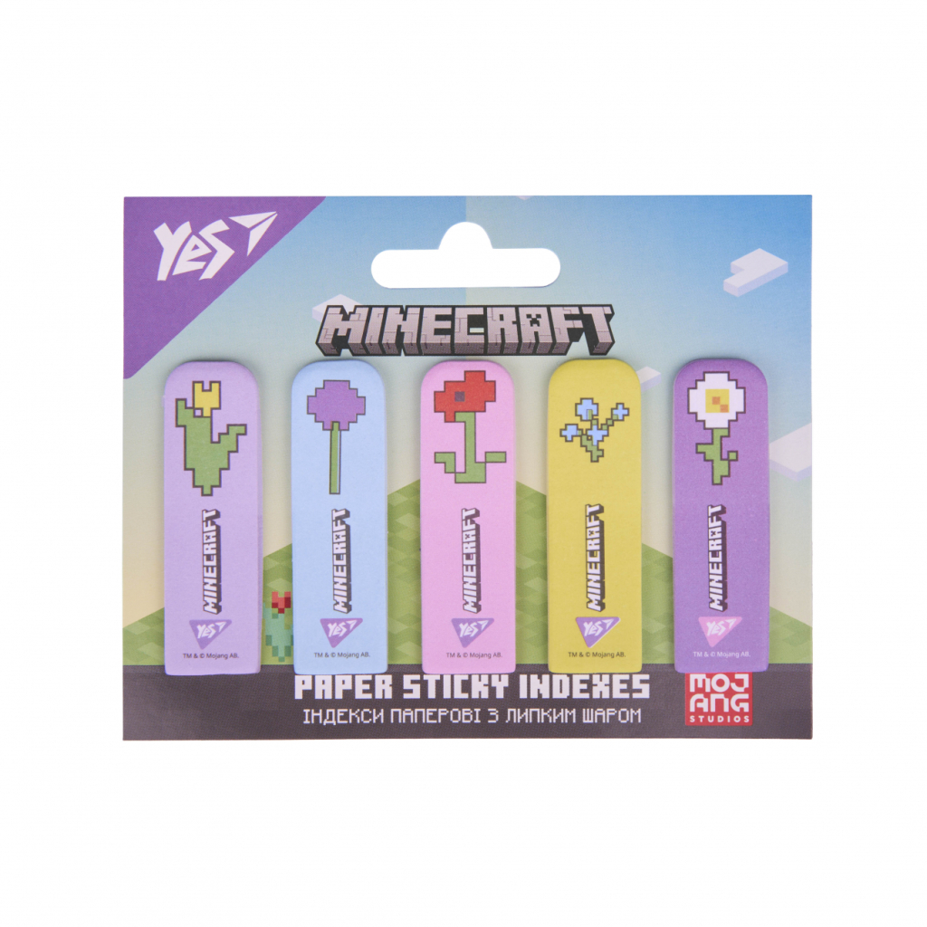 Стікер-закладка Yes Minecraft.Spring паперові 55х15 мм, 100 шт (5x20) (170439) - зображення 1