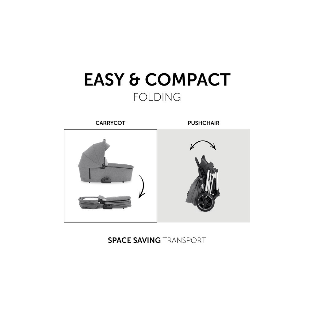 Коляска Hauck 2 в 1 Vision X Set (Melange Grey) (16525-6) - зображення 8