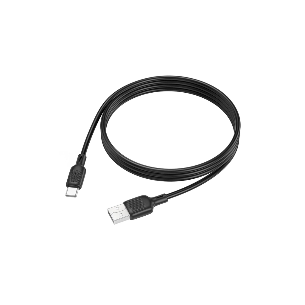 Дата кабель USB 2.0 AM to USB-C 1.0m silicone black BOROFONE (6941991115431) - зображення 4