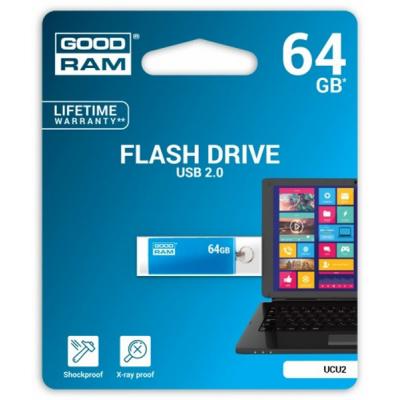USB флеш накопичувач Goodram 64GB UCU2 Cube Blue USB 2.0 (UCU2-0640B0R11) - зображення 3