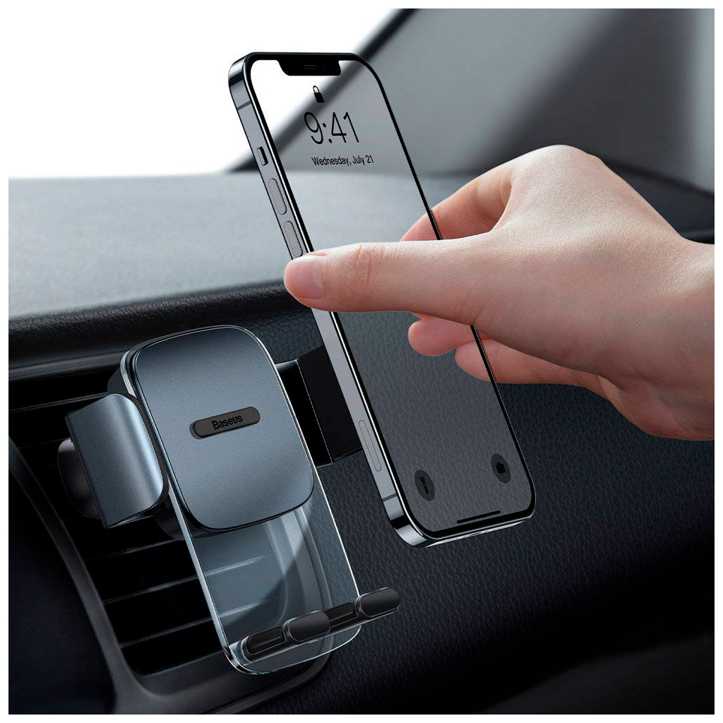 Універсальний автотримач Baseus Easy Control Clamp Car Mount Holder (A Set) Black (SUYK000001) - зображення 8