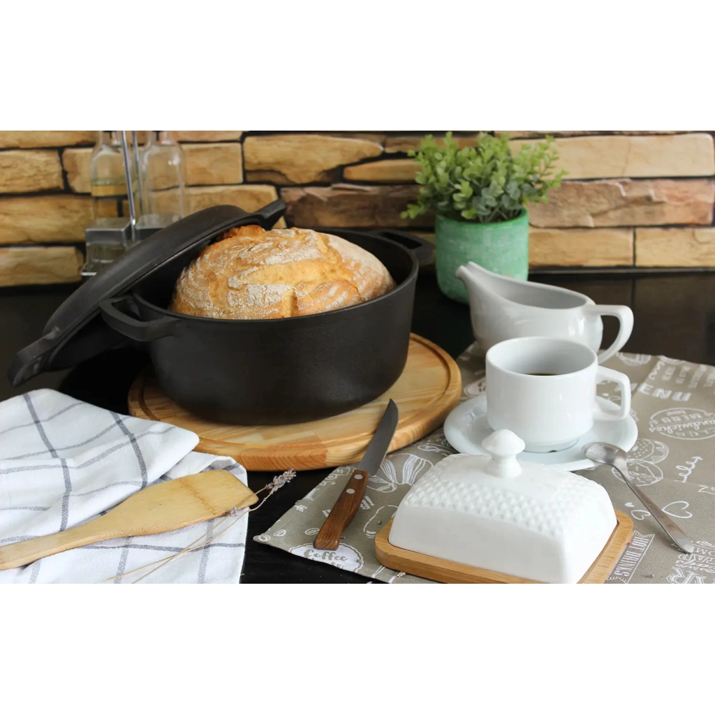 Каструля Brizoll чавунна з кришкою-сковородою 6 л (P-6L-2) - зображення 12