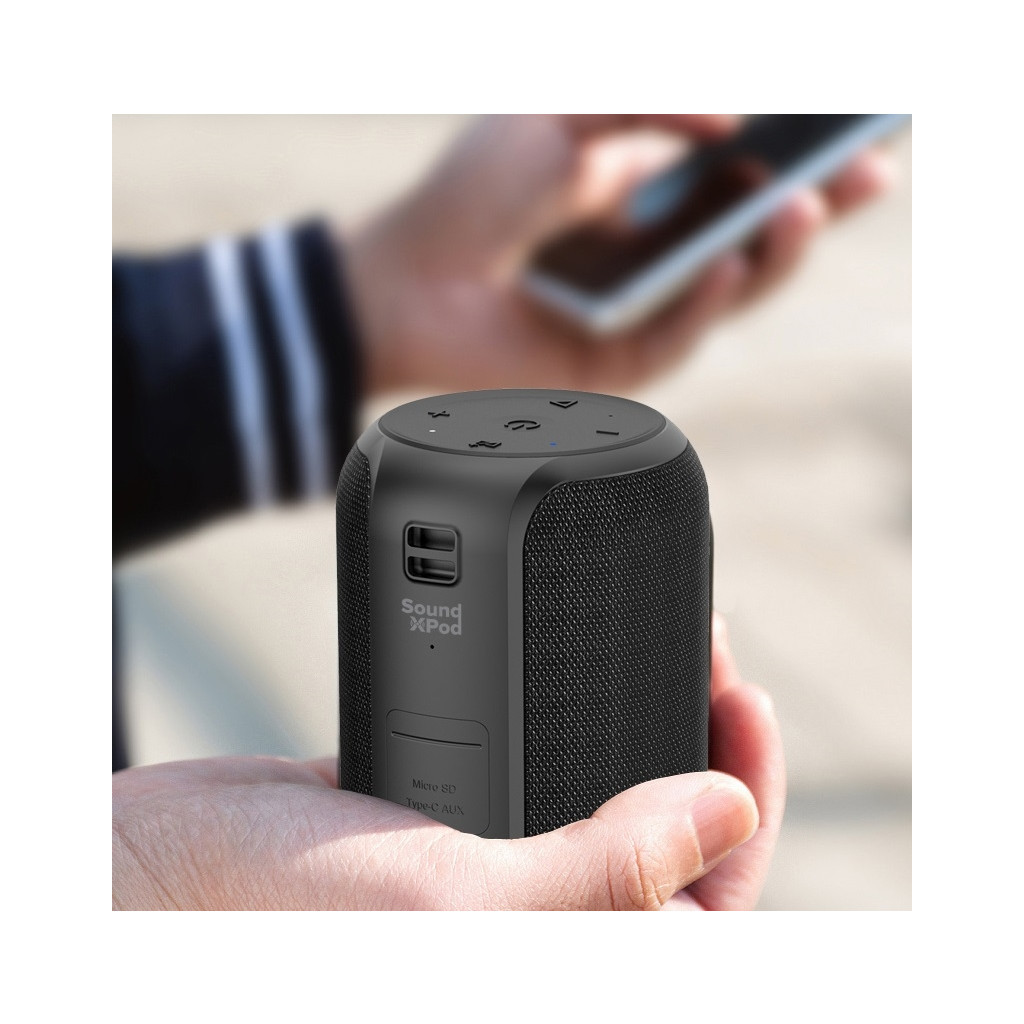 Акустична система 2E SoundXPod TWS MP3 Wireless Waterproof Black (2E-BSSXPWBK) - зображення 9