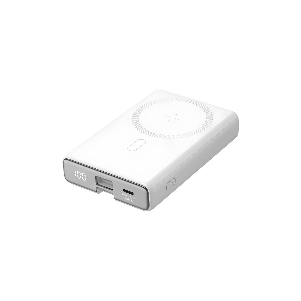 Батарея універсальна JOYROOM Magnetic Wireless 10000mAh 20W QC, USB-C In/Out White (JR-PBM01 / 6941237112545) - picture 2