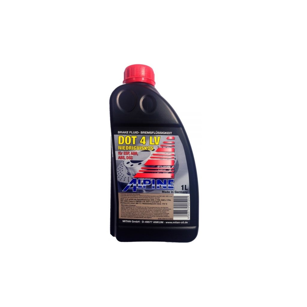 Гальмівна рідина Alpine Brake Fluid DOT 4 LV 1л (1117-1) - зображення 1