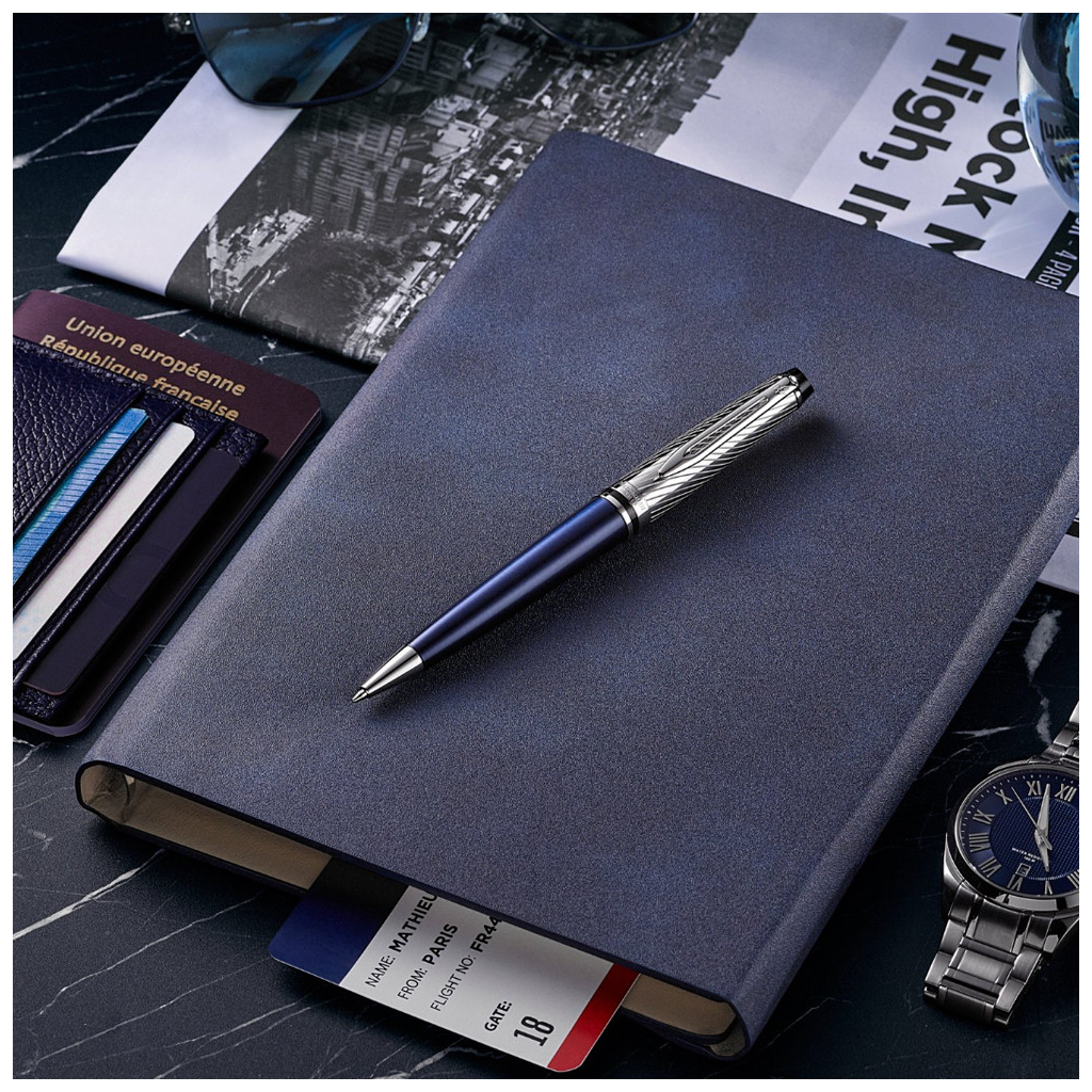 Ручка кулькова Waterman EXPERT Deluxe Metallic Blue CT BP (20 051) - зображення 5