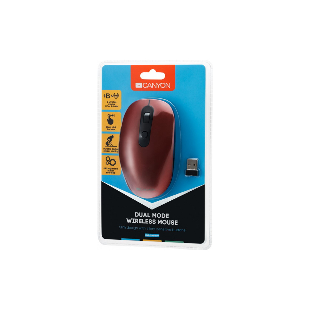 Мишка Canyon CNS-CMSW09R Wireless Red - зображення 5